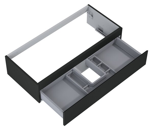 Oltens Vernal skříňka 100x45.6x23.6 cm pod umyvadlo závěsná černá 60011300