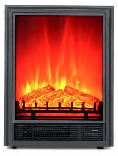 Elektrický krb „EF1“ 1800 W | Bluetooth reproduktor | Efekt plamenů | Dálkové ovládání přes Wi-Fi | Topení 17–27 °C | DLC Home