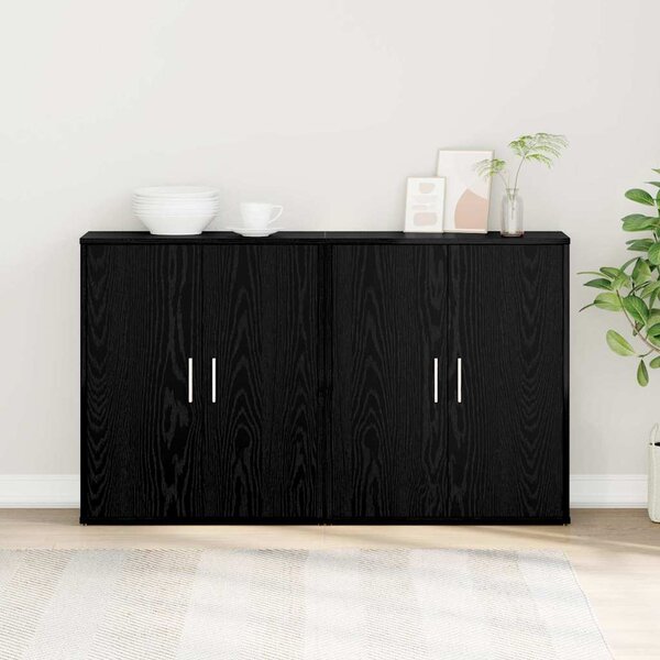 Servírovací skříň 2 ks Černý dub 60 x 31 x 70 cm 3365552