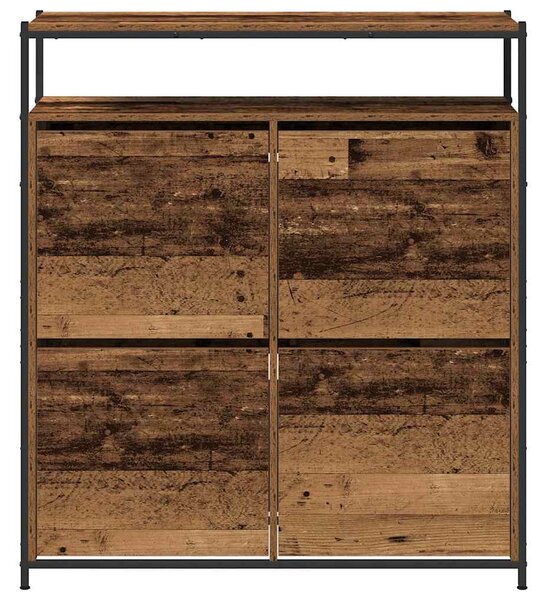 Skříň na obuv 100 x 34 x 112 cm Kompozitní dřevo Staré dřevo 3365547
