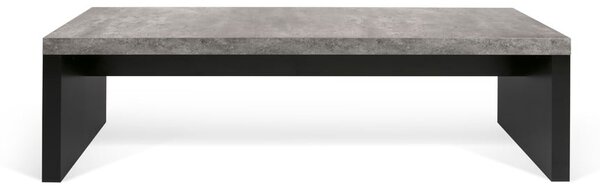 Černo-šedá lavice v betonovém dekoru TemaHome Detroit, 140 x 43 cm