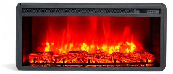 Elektrický krb „EF2“ 1800 W | Bluetooth reproduktor | Efekt plamenů | WLAN dálkové ovládání | Topení 17–27 °C | DLC Home