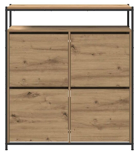 Skříň na obuv 100 x 34 x 112 cm Kompozitní dřevo Dub artisan 3365548
