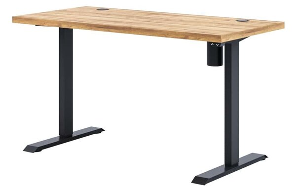 Elektrický výškově nastavitelný pc stůl Sonic (dub craft + černá)