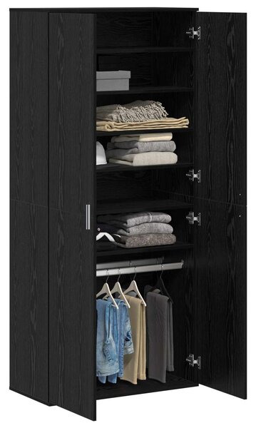 Vysoký bufet 80 x 39 x 178 cm Kompozitní dřevo Černý dub 3365572