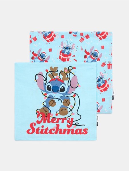 Sinsay - Sada povlaků na polštáře s vánočním motivem Stitch - modrá
