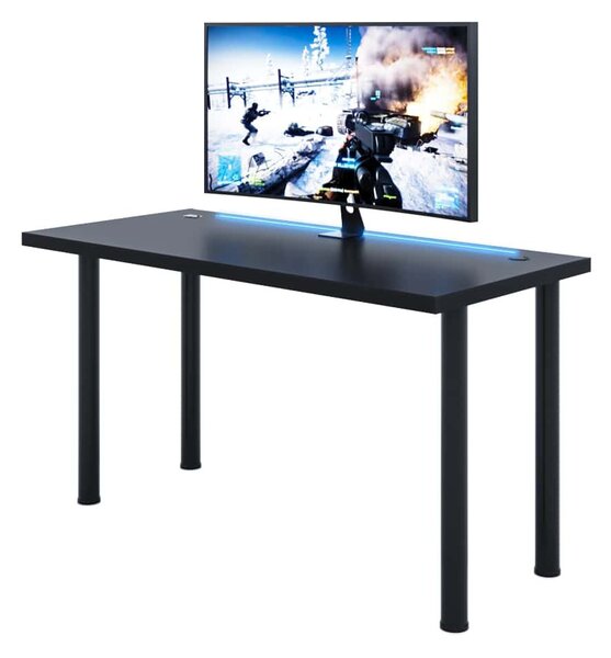 Herní pc stůl Gamer X (černá) (s RGB LED osvětlením)