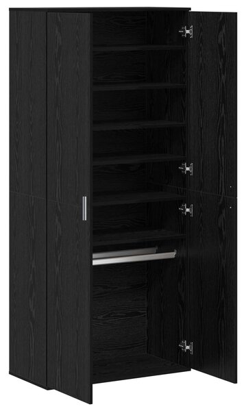 Vysoký bufet 80 x 39 x 178 cm Kompozitní dřevo Černý dub 3365572