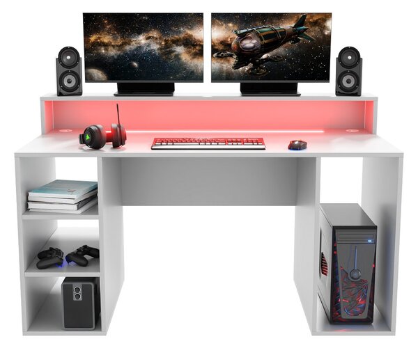 Herní pc stůl Endechor (bílá)