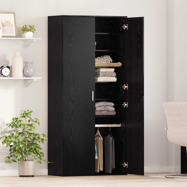 Vysoký bufet 80 x 39 x 178 cm Kompozitní dřevo Černý dub 3365572