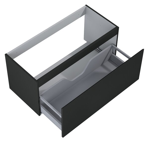Oltens Vernal skříňka 100x45.6x47 cm pod umyvadlo závěsná černá 60015300