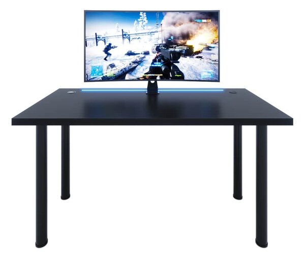Herní pc stůl Gamer X (černá) (s RGB LED osvětlením)