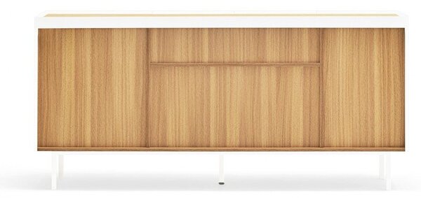 Nízká komoda v dekoru dubu v bílo-přírodní barvě 165x78 cm Arista – Teulat