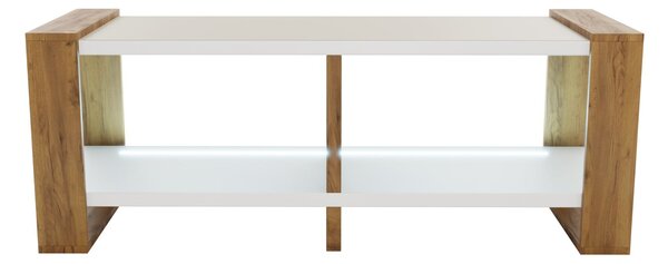 TV stolek Nicolas (bílá) (s RGB LED osvětlením). Vlastní profesionální přeprava až k Vám domů 1054997