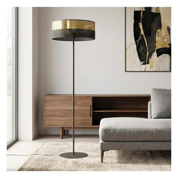 Stojací lampa LUX 1xE27/15W/230V černá/zlatá