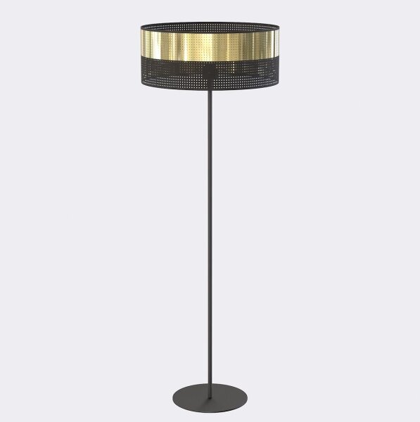 Stojací lampa LUX 1xE27/15W/230V černá/zlatá