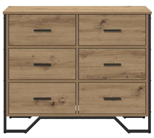 Příborník 6-Zásuvka Artisanový dub 91 x 35,5 x 74,5 cm 3365604
