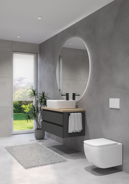 Sada záchodová mísa Oltens Vernal 42002000, záchodové prkénko Oltens Vernal 45104000