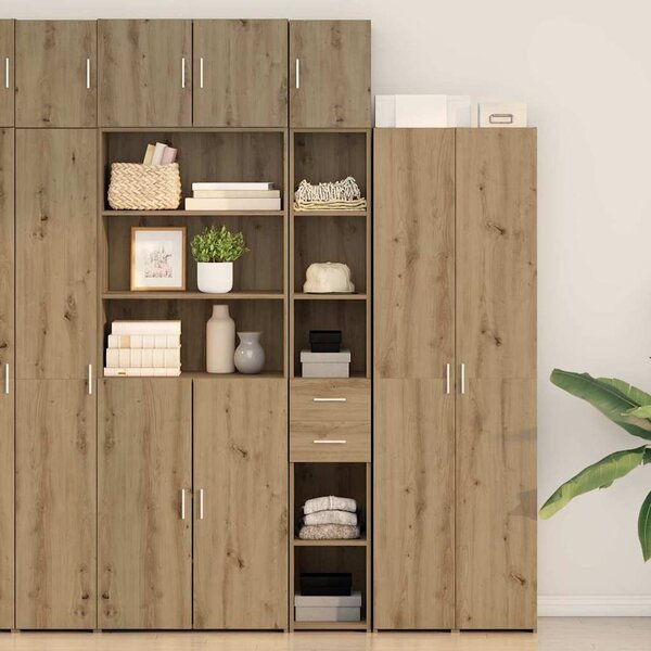 Úložná skříňka 2 ks Artisanový dub 30 x 42,5 x 225 cm 3365641