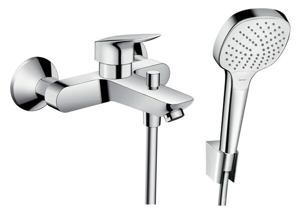 Sada vanová baterie Hansgrohe Logis 71400000, sprchová sada Hansgrohe Croma 26425400