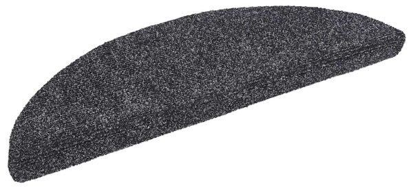 Schodové rohože samolepicí 20 ks 56 x 17 x 3 cm tmavě šedé půlkulaté 3365668