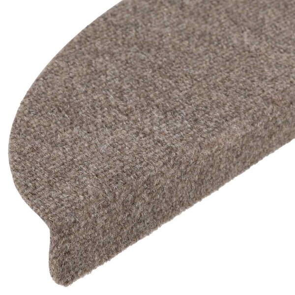 Schodové rohože samolepicí 20 ks 56 x 17 x 3 cm béžové, půlkulaté 3365676