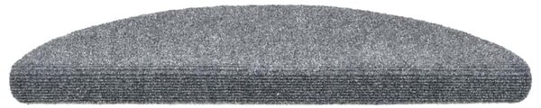 Schodové rohože samolepicí 20 ks 56 x 17 x 3 cm světle šedé půlkulaté 3365670
