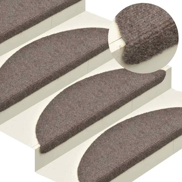 Schodové rohože samolepicí 20 ks 56 x 17 x 3 cm béžové, půlkulaté 3365676
