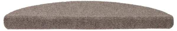 Schodové rohože samolepicí 20 ks 56 x 17 x 3 cm béžové, půlkulaté 3365676