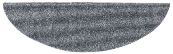 Schodové rohože samolepicí 20 ks 56 x 17 x 3 cm světle šedé půlkulaté 3365670