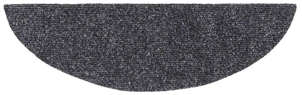 Schodové rohože samolepicí 20 ks 56 x 17 x 3 cm tmavě šedé půlkulaté 3365668