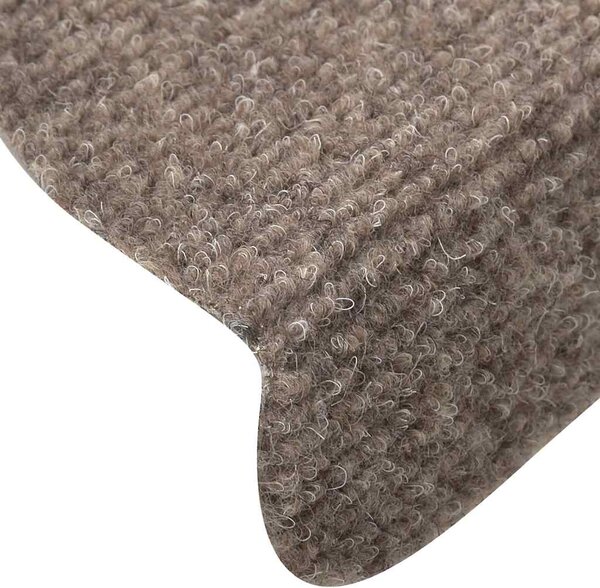 Schodové rohože samolepicí 30 ks 56 x 17 x 3 cm béžové půlkulaté 3365688