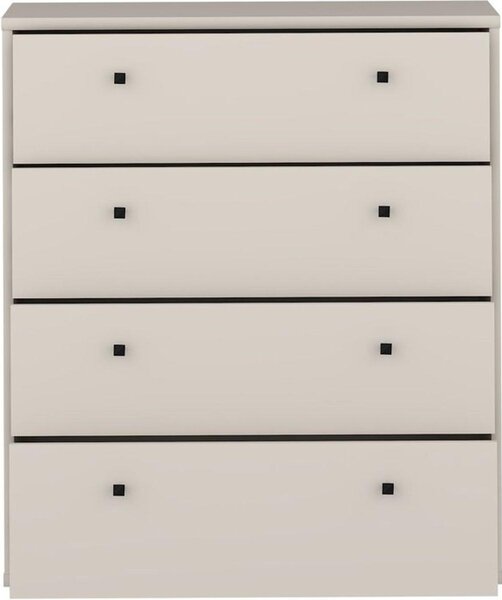Komoda - TEMPRA - 4 zásuvky - Písek - 73,7 x 34,8 x 85,5 cm