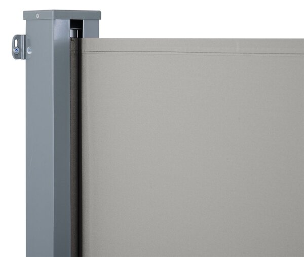 Zatahovací boční markýza Outsunny 300 x 160 cm, venkovní hliníkový větrník, ochrana proti slunci, roztažitelná clona na balkon, do zahrady a na terasu