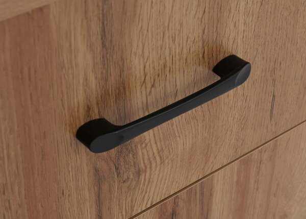 Komoda HWC-P42, příborník, 4 zásuvky, MDF 92 x 80 x 40 cm vzhled dubu Wotan