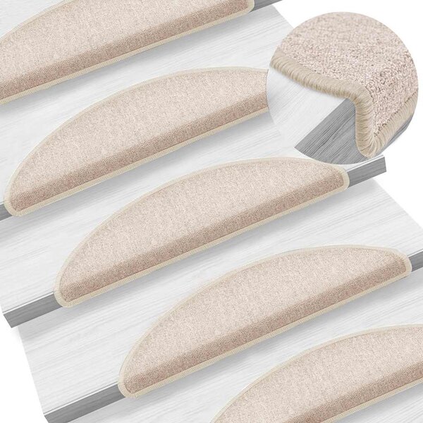 Samolepicí schodové rohože 20 ks 56 x 17 x 3 cm Non-Slip Taupe 3365787