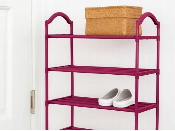 Verk 27542 Regál na boty se 4 policemi 72 x 63 x 24 cm, růžový