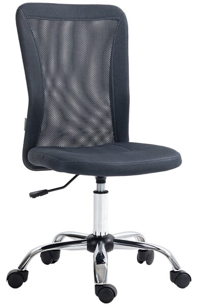 Ergonomická kancelářská židle Vinsetto s nastavitelnou výškou, manažerská židle s chromovou základnou, 360° otočná, potah z síťoviny, tmavě šedá | Aos