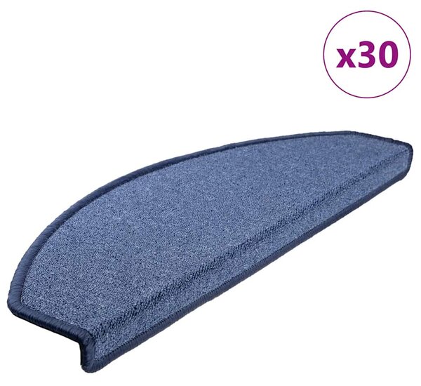 Samolepicí schodové rohože 30 ks 65 x 24 x 4 cm Non-Slip Modrá 3365756