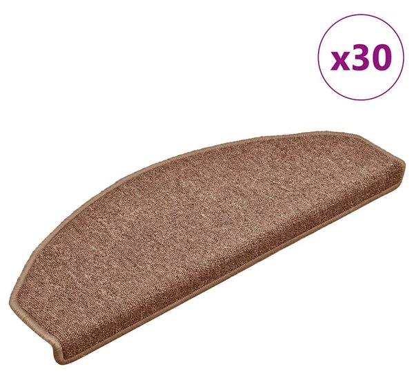 Samolepicí schodové rohože 30 ks 65 x 24 x 4 cm Hnědá 3365760