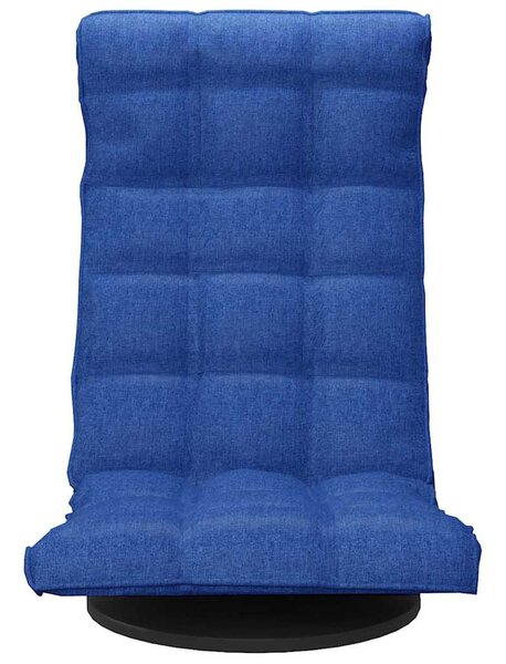 Otočná lenoška na podlahu modrá textil 336578