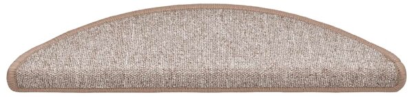 Samolepicí schodové rohože 20 ks 56 x 17 x 3 cm Světle hnědá 3365783