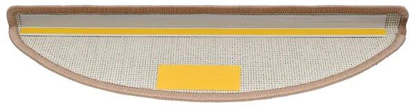 Samolepicí schodové rohože 20 ks 56 x 17 x 3 cm Světle hnědá 3365783