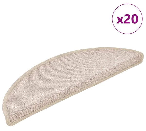Samolepicí schodové rohože 20 ks 56 x 17 x 3 cm Non-Slip Taupe 3365787