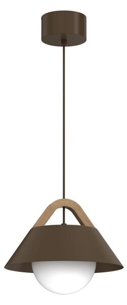 Lustr na lanku FUNDA 1xE27/15W/230V hnědá
