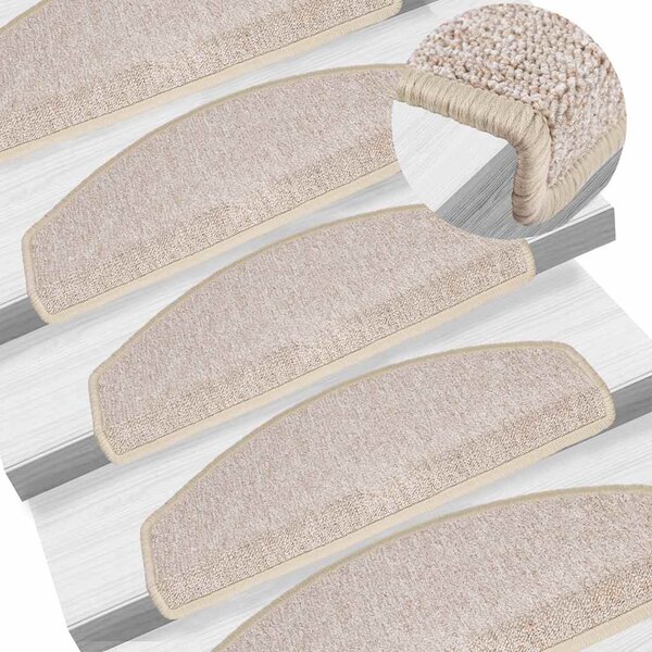 Samolepicí schodové rohože 20 ks 65 x 24 x 4 cm Taupe 3365795