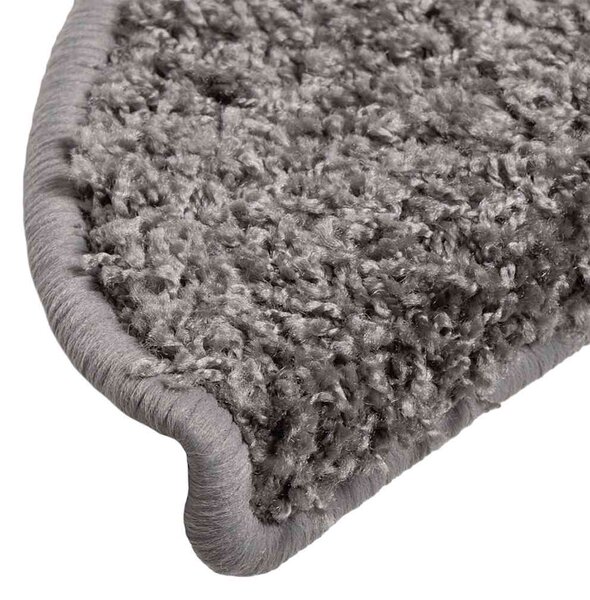 Schodové rohože 30 ks 56 x 17 x 3 cm šedé, půlkulaté 3365799