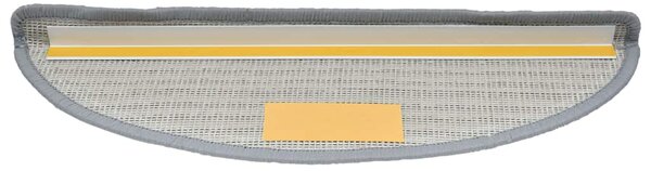 Schodové rohože 30 ks 56 x 17 x 3 cm šedé, půlkulaté 3365799