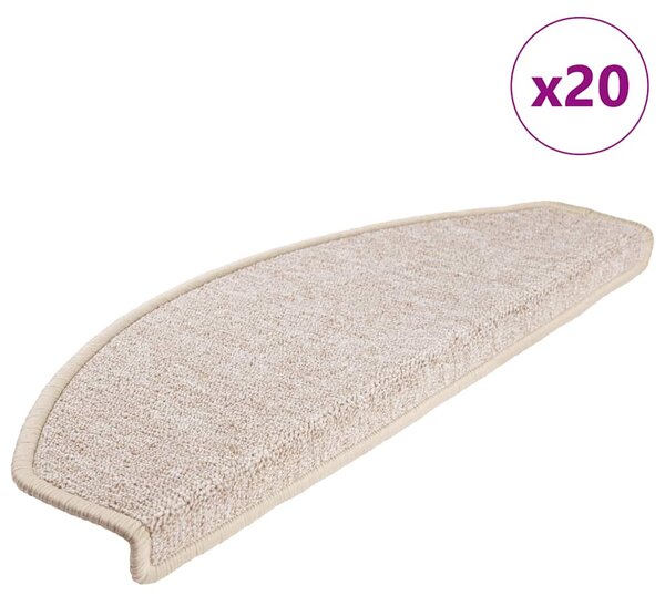 Samolepicí schodové rohože 20 ks 65 x 24 x 4 cm Taupe 3365795