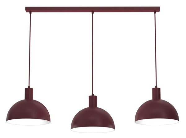 Lustr na lanku HANDA 3xE27/15W/230V burgundy